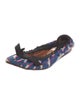 Lanvin Printed Bow Accents Ballet Flats