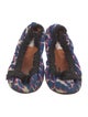 Lanvin Printed Bow Accents Ballet Flats