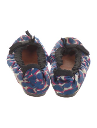 Lanvin Printed Bow Accents Ballet Flats
