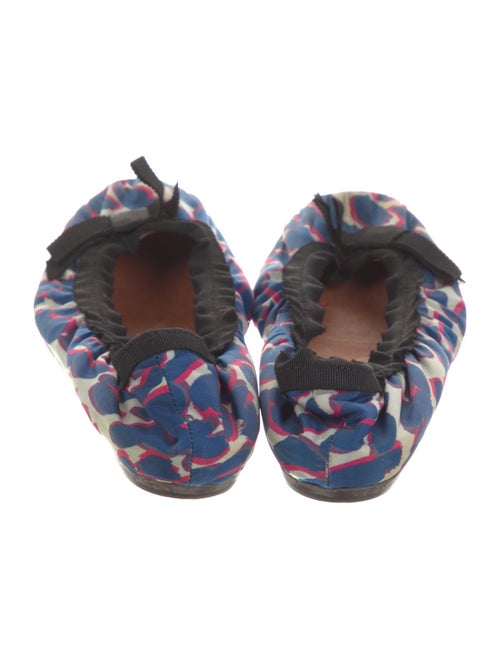 Lanvin Printed Bow Accents Ballet Flats