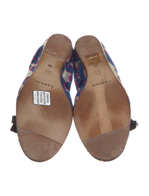Lanvin Printed Bow Accents Ballet Flats