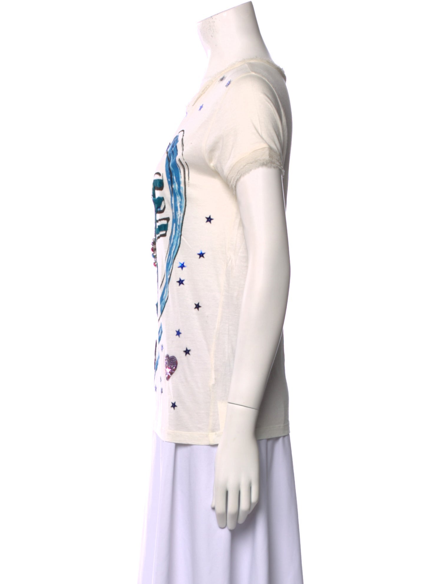 Lanvin Graphic Print Scoop Neck T-Shirt