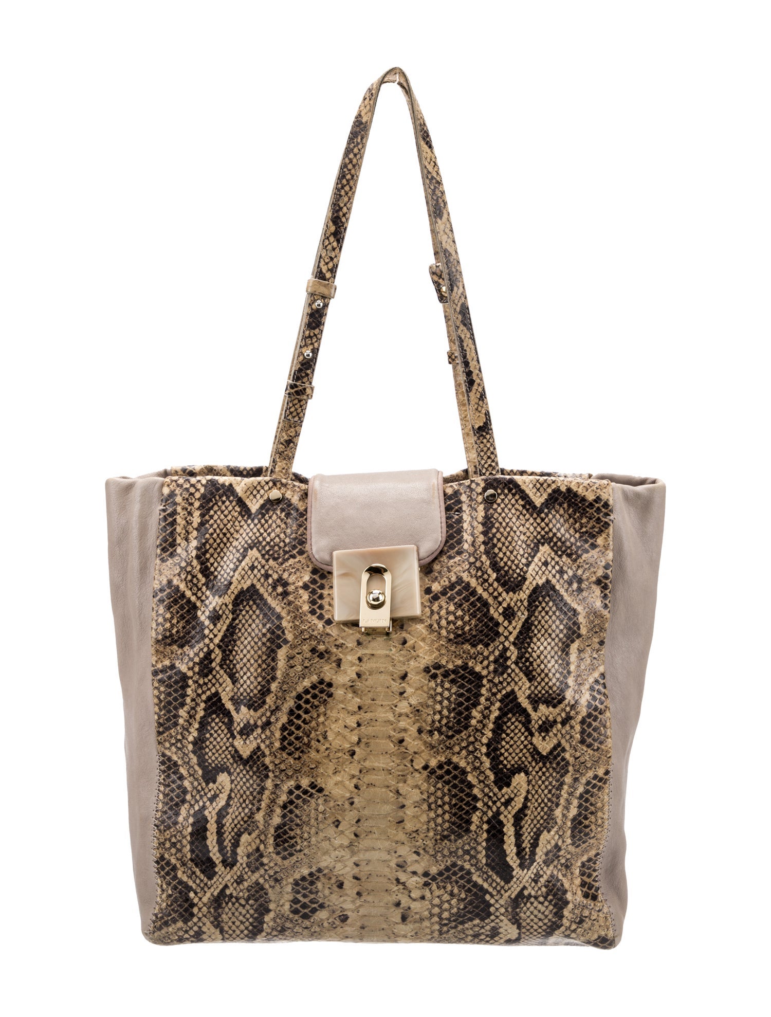 Lanvin Embossed Leather Tote