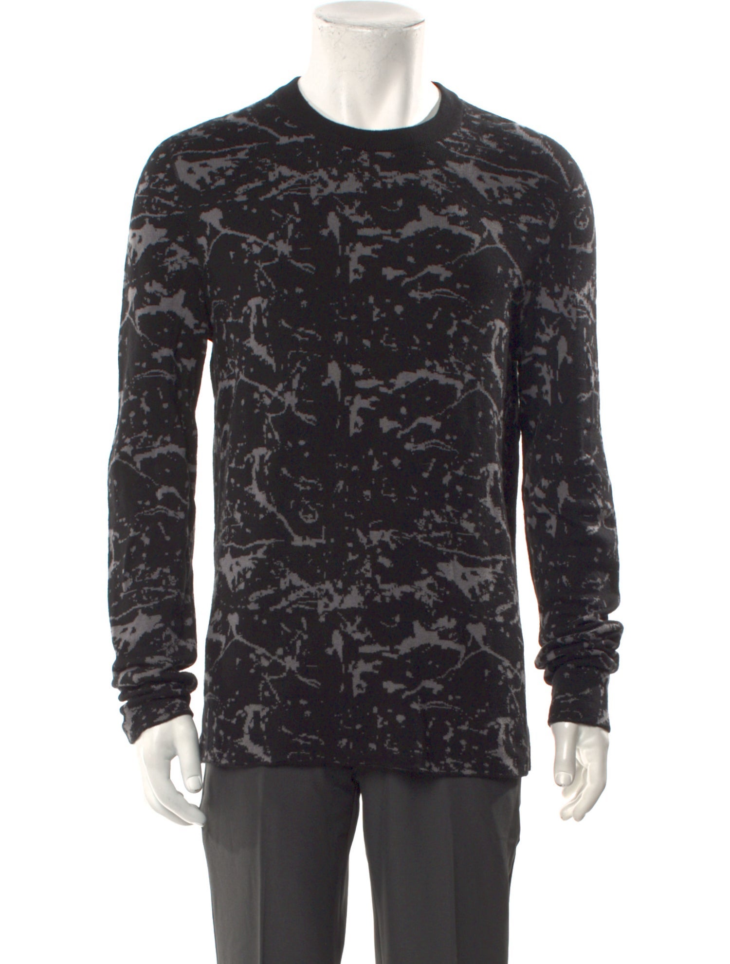 Lanvin Printed Crew Neck Pullover