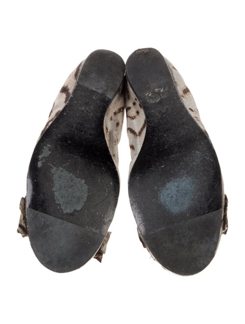 Lanvin Canvas Animal Print Ballet Flats