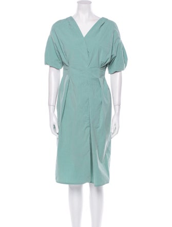 Lanvin V-Neck Knee-Length Dress