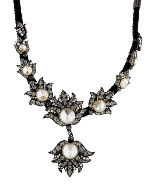 Lanvin Crystal Blanche Pendant Necklace