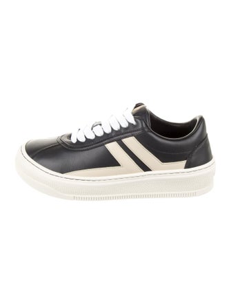 Lanvin Leather Striped Sneakers