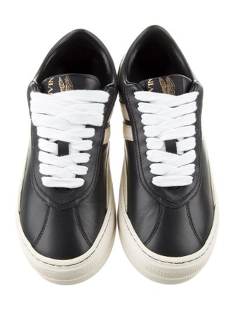 Lanvin Leather Striped Sneakers