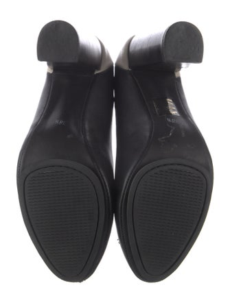 Lanvin Leather Colorblock Pattern Pumps