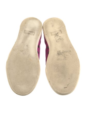 Lanvin Suede Colorblock Pattern Sneakers