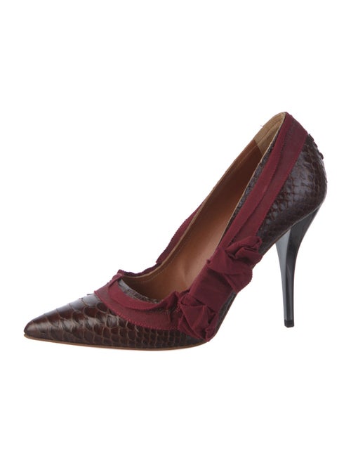 Lanvin Python Printed Pumps
