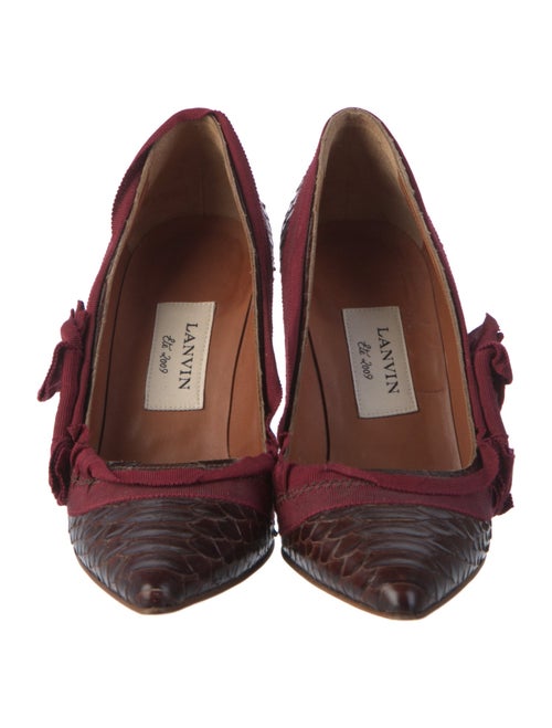 Lanvin Python Printed Pumps