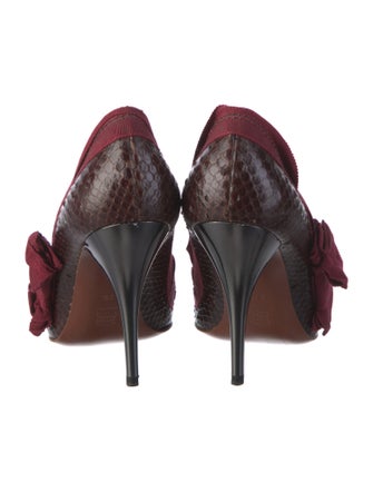 Lanvin Python Printed Pumps