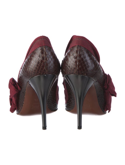 Lanvin Python Printed Pumps