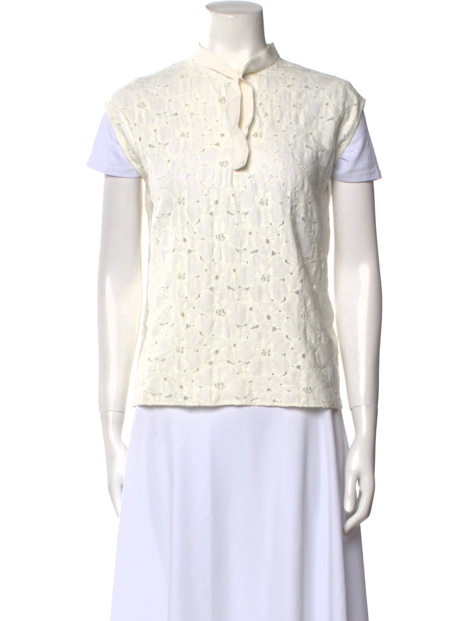 Lanvin Lace Lace Pattern Polo