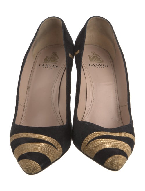 Lanvin Suede Printed Pumps