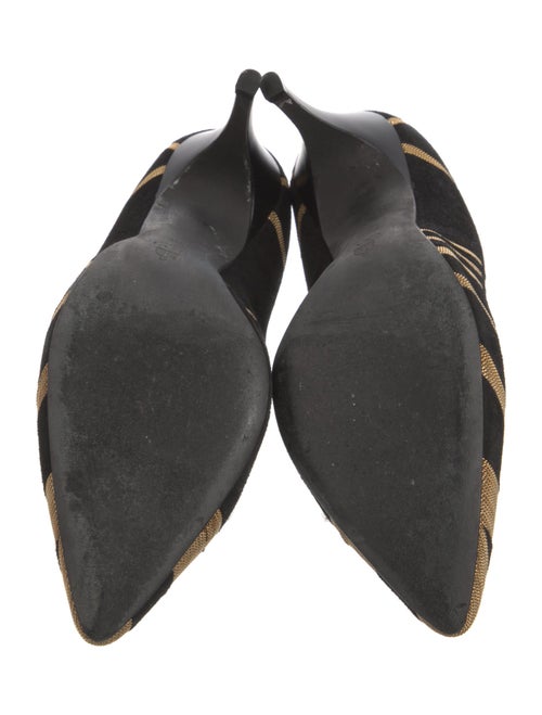 Lanvin Suede Printed Pumps