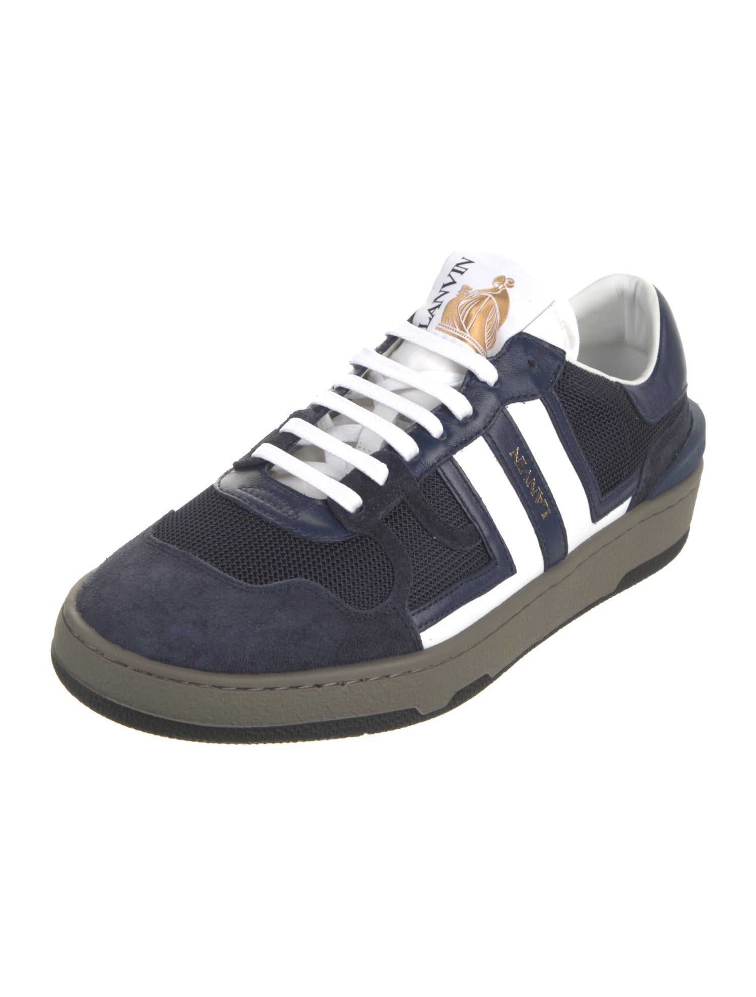 Lanvin Suede Printed Sneakers