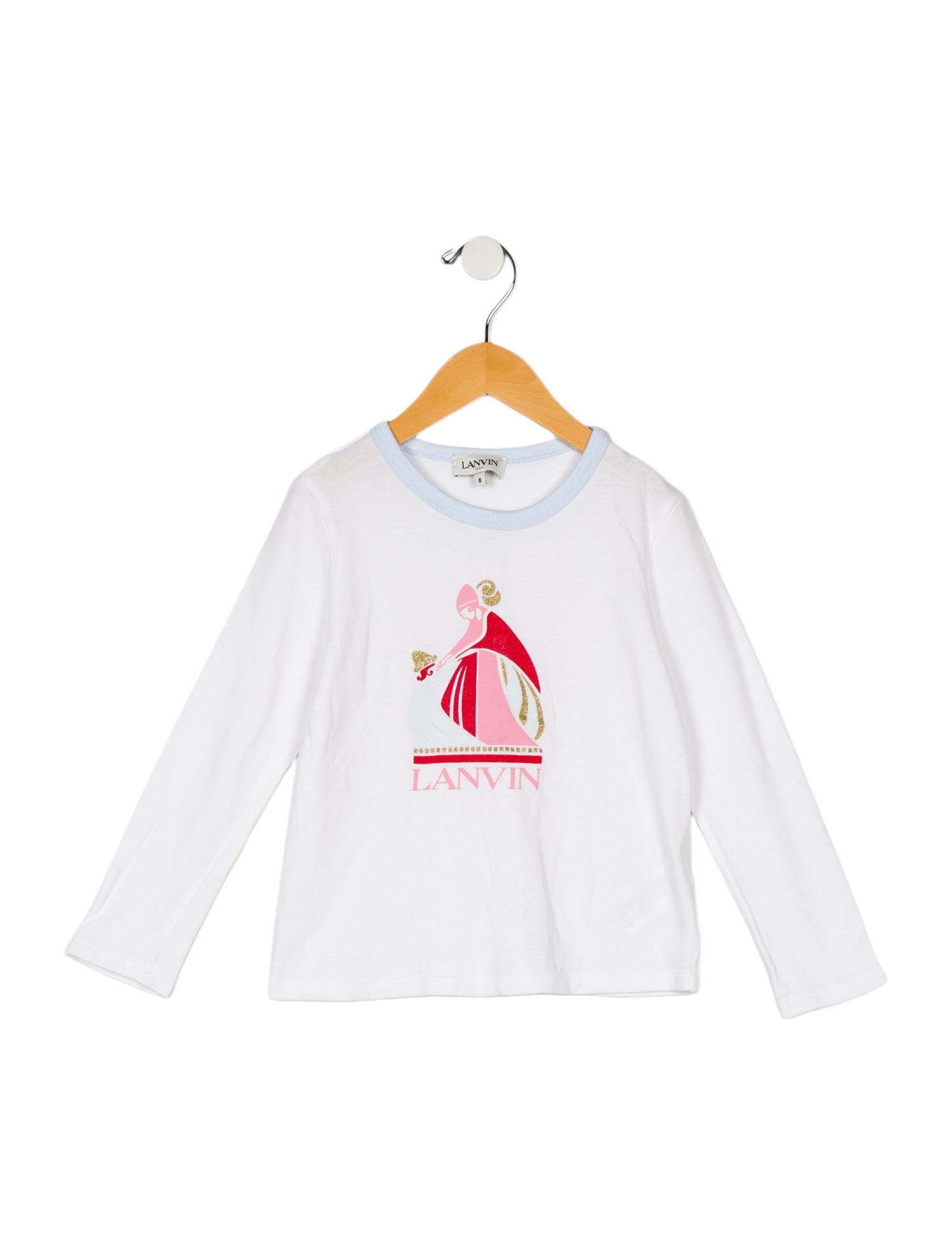 Lanvin Kids Girls' Long-Sleeve Pattern Printed Top