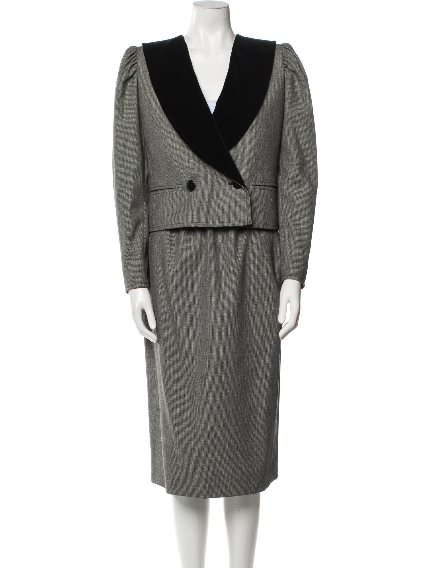Lanvin Vintage Wool Skirt Suit