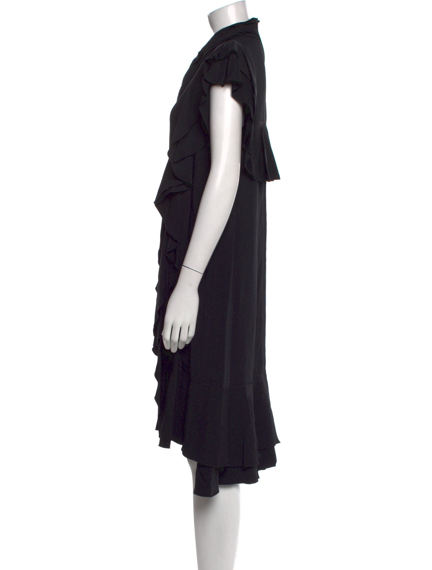 Lanvin Mock Neck Midi Length Dress