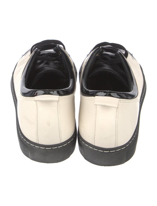 Lanvin Leather Colorblock Pattern Sneakers