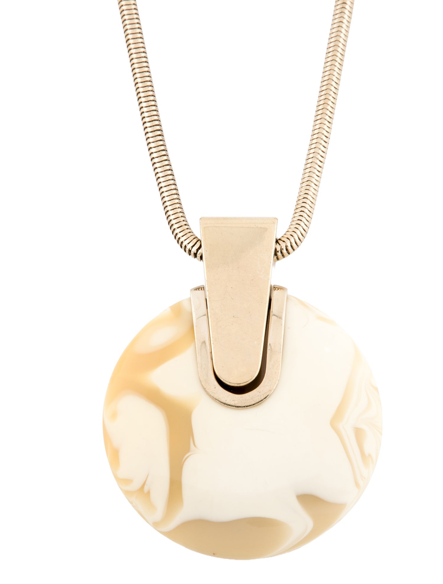 Lanvin Oversized Resin Pendant Necklace