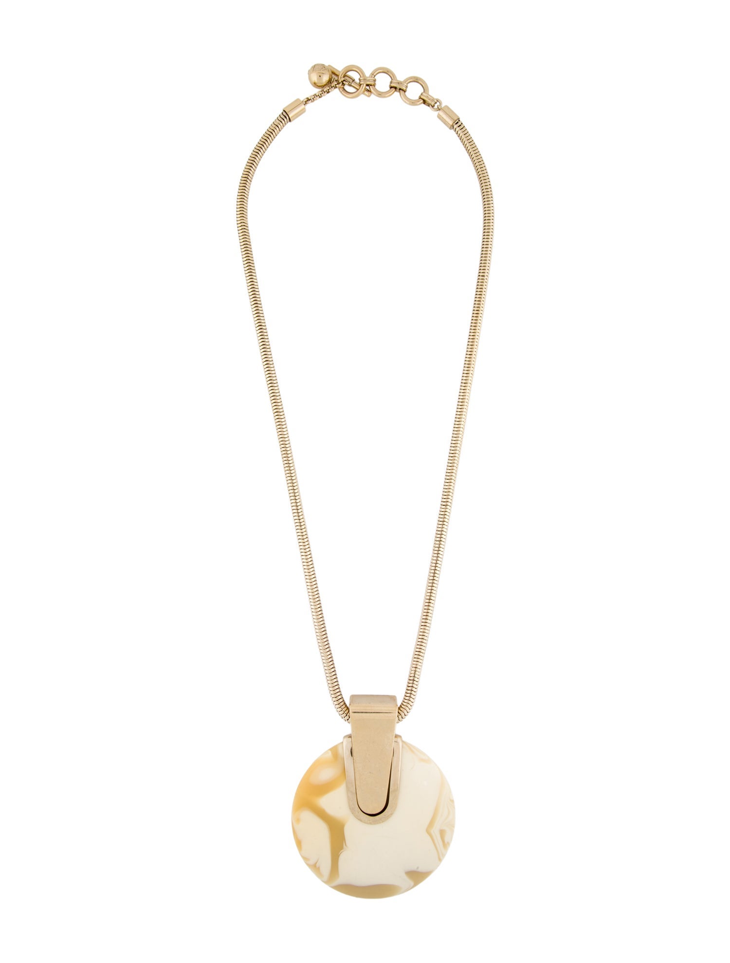 Lanvin Oversized Resin Pendant Necklace