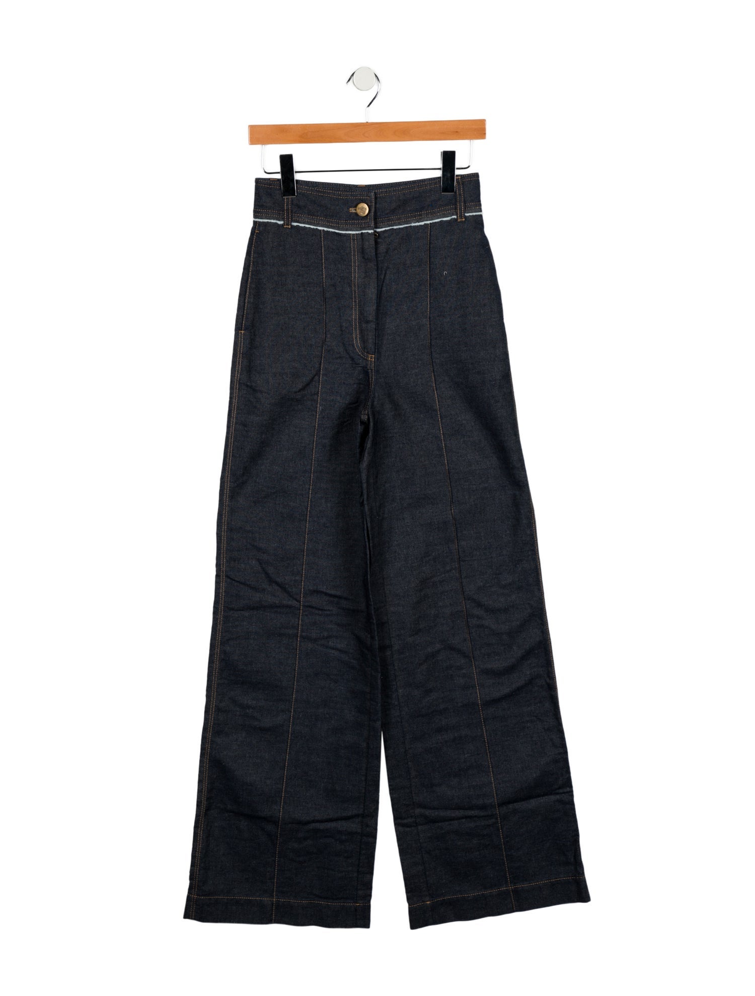 Lanvin High-Rise Wide Leg Jeans