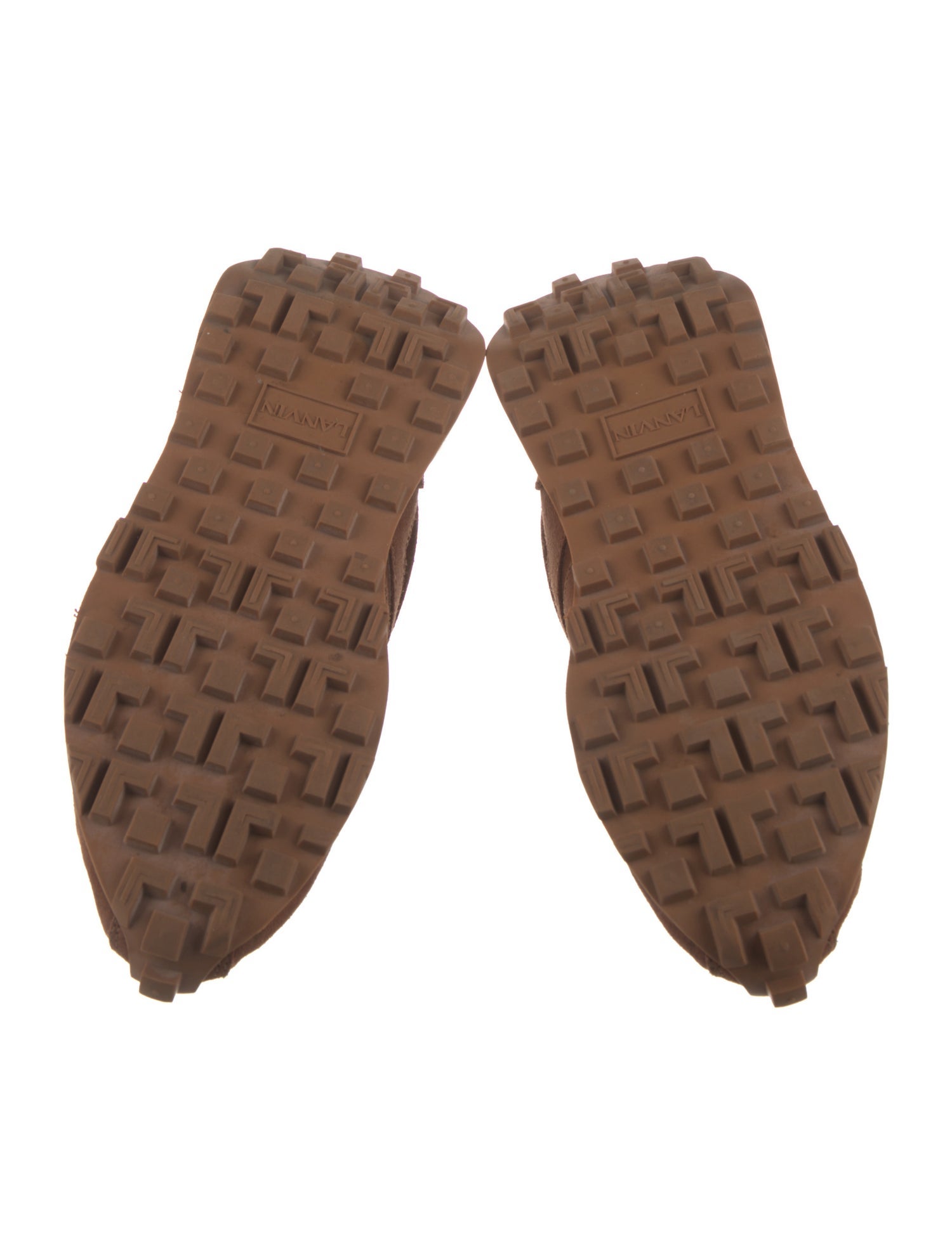 Lanvin Suede Printed Athletic Sneakers