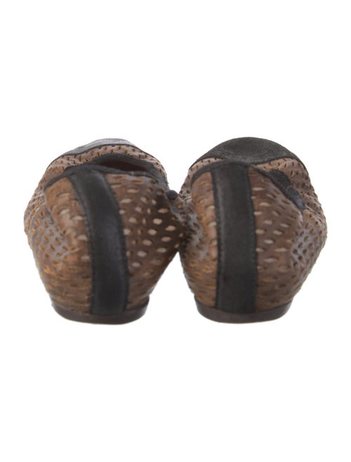 Lanvin Leather Colorblock Pattern Ballet Flats