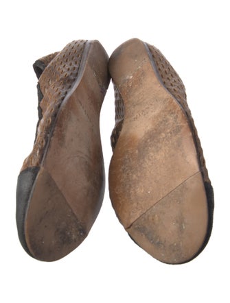 Lanvin Leather Colorblock Pattern Ballet Flats