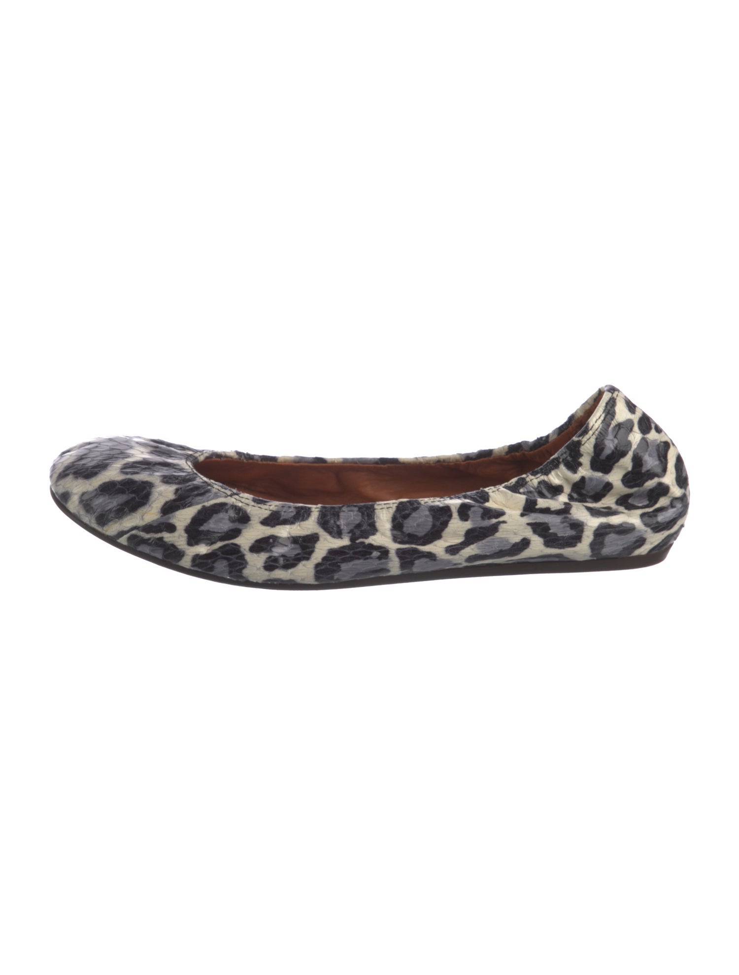 Lanvin Snakeskin Animal Print Ballet Flats