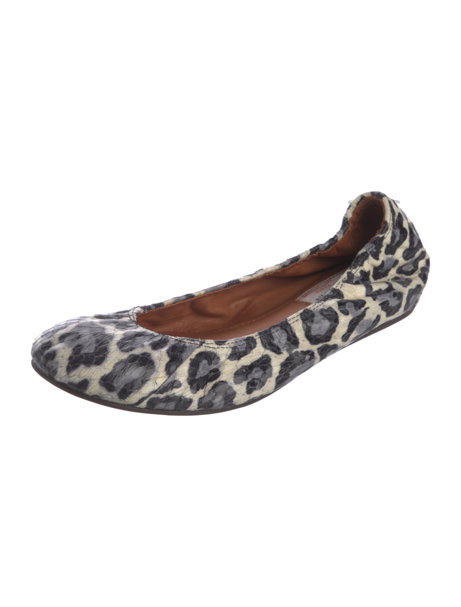Lanvin Snakeskin Animal Print Ballet Flats