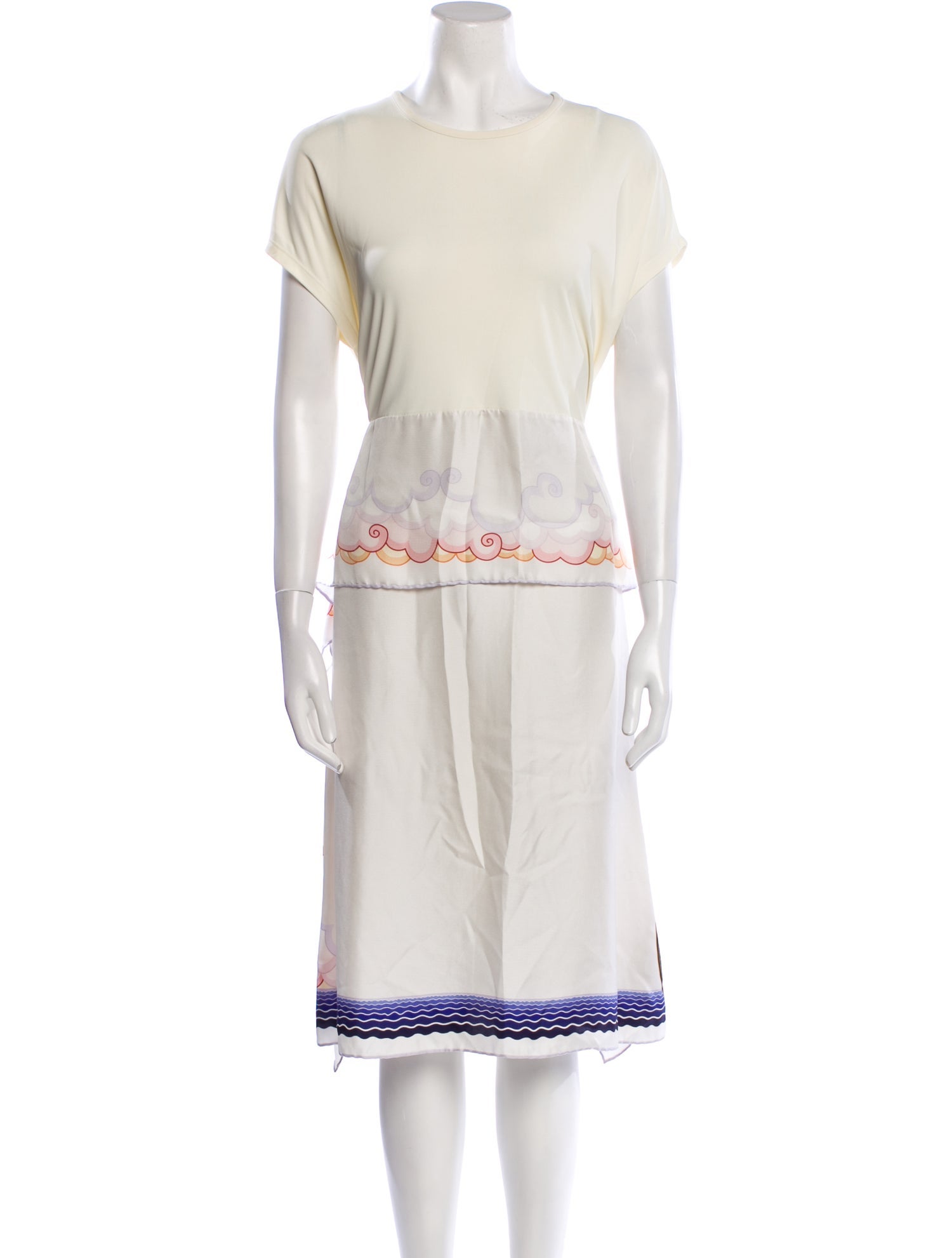 Lanvin Striped Midi Length Dress