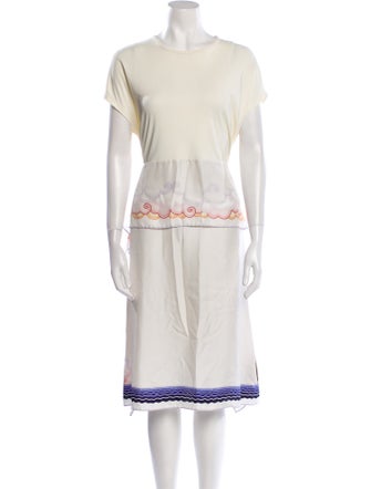 Lanvin Striped Midi Length Dress