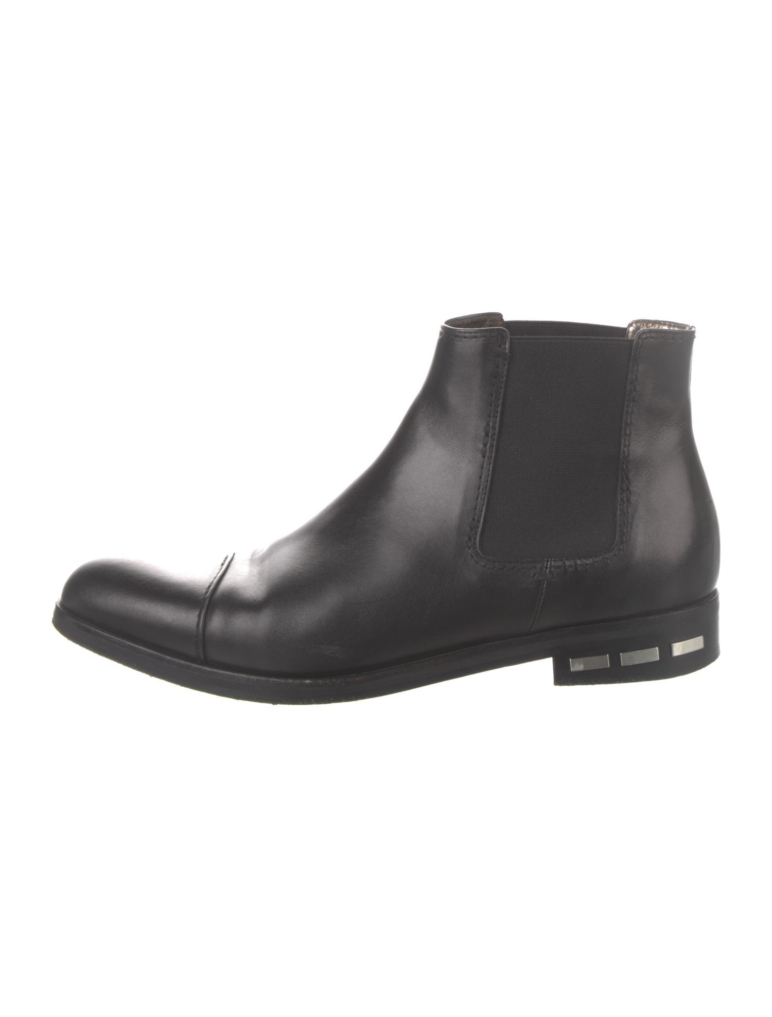 Lanvin Leather Studded Accents Chelsea Boots