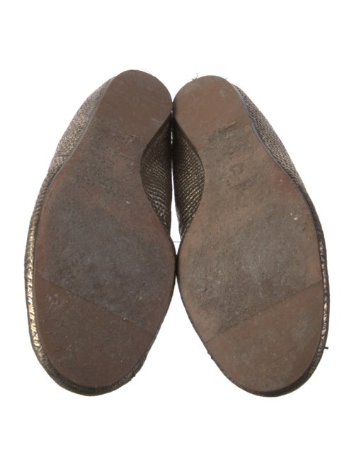 Lanvin Leather Animal Print Ballet Flats