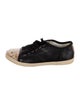 Lanvin Leather Animal Print Sneakers