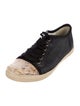 Lanvin Leather Animal Print Sneakers