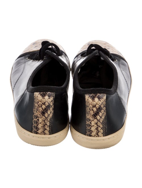 Lanvin Leather Animal Print Sneakers