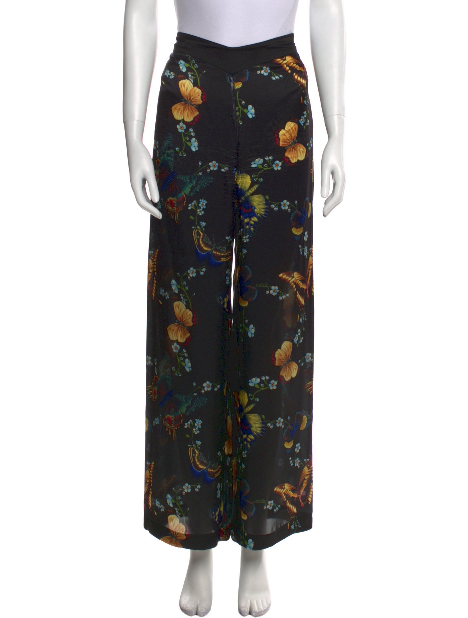 Lanvin Silk Wide Leg Pants