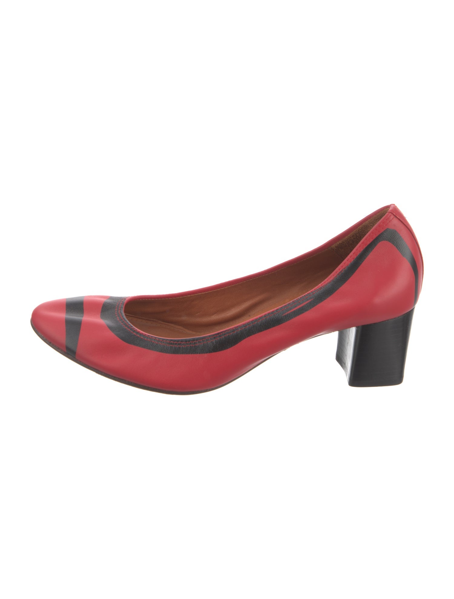 Lanvin Leather Printed Pumps