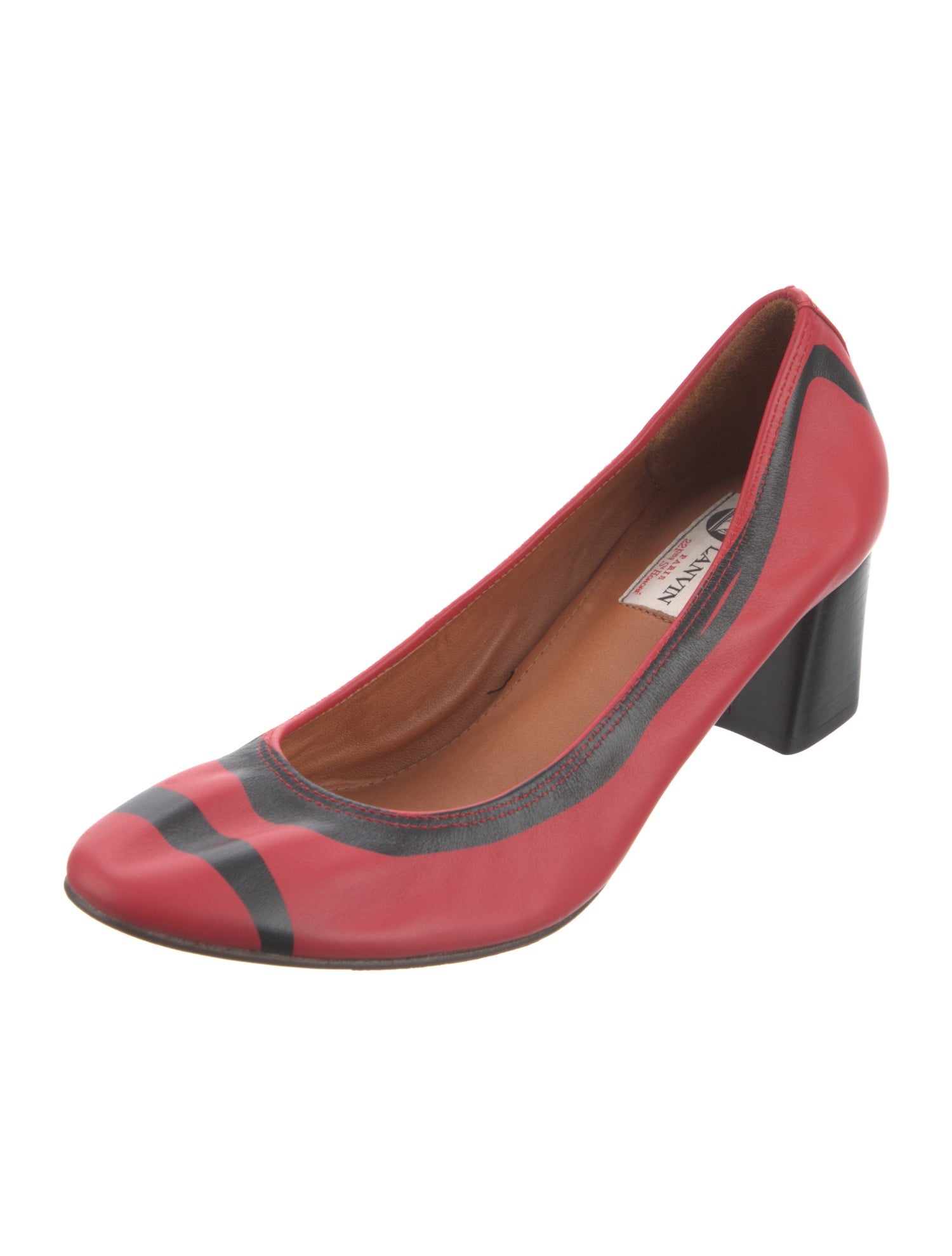 Lanvin Leather Printed Pumps