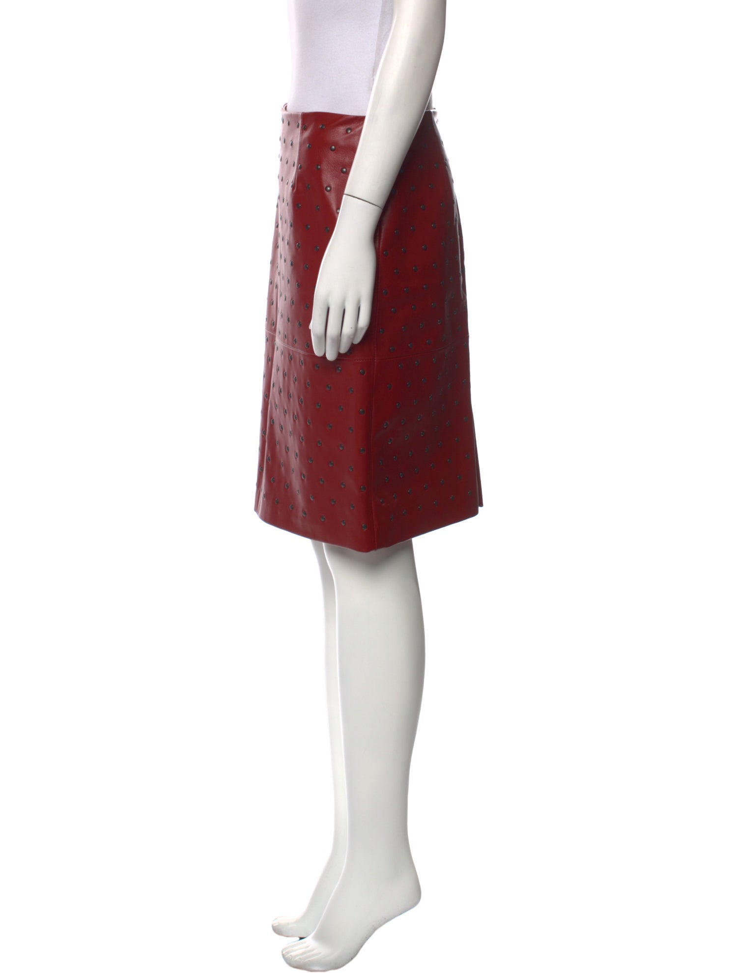 Lanvin Lamb Leather Knee-Length Skirt