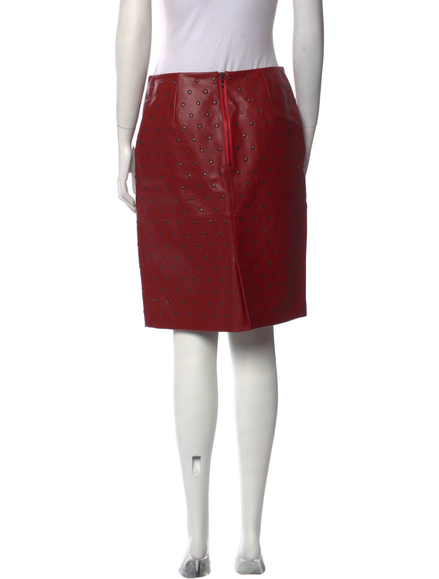 Lanvin Lamb Leather Knee-Length Skirt