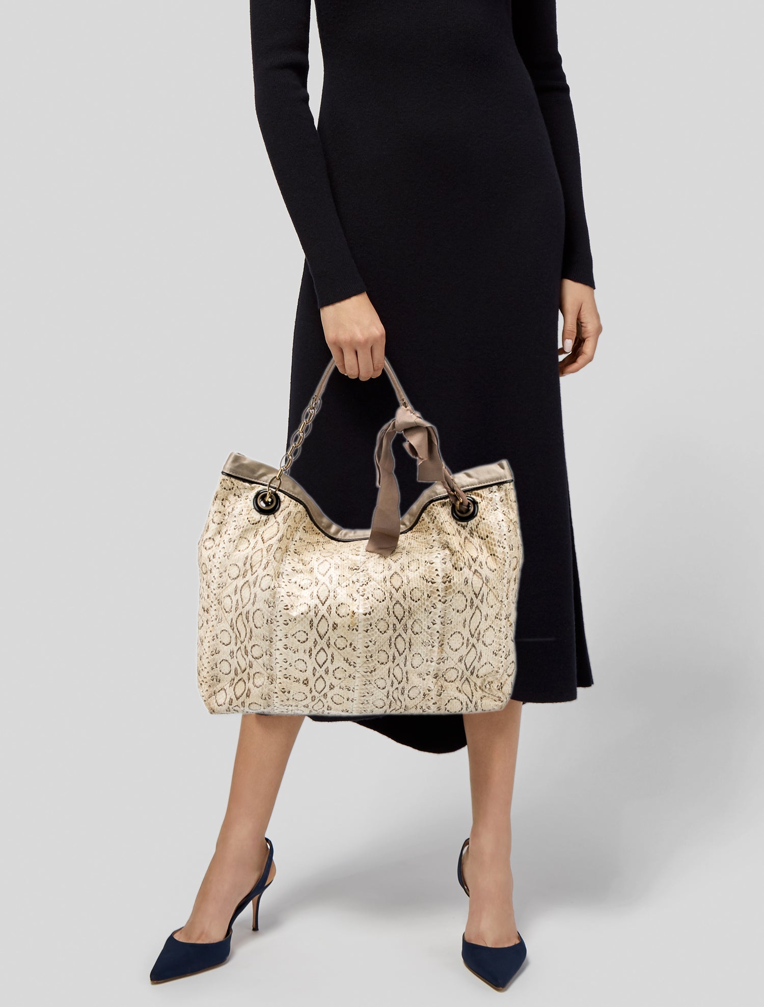 Lanvin Snakeskin Hobo Vintage