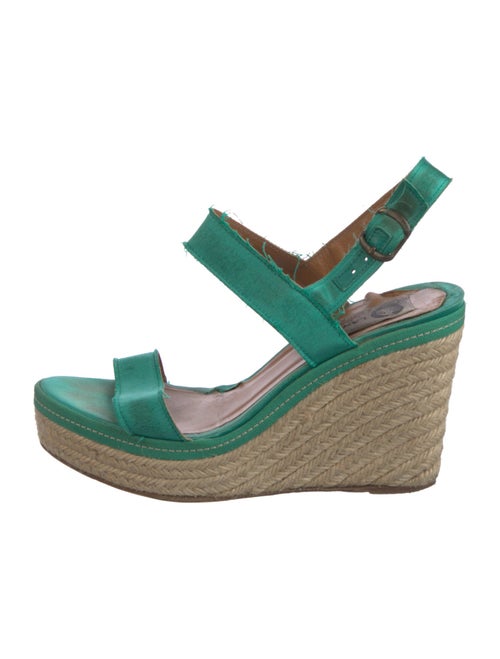 Lanvin Satin Raw-Edge Trim Espadrilles