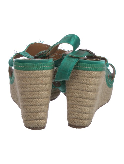 Lanvin Satin Raw-Edge Trim Espadrilles